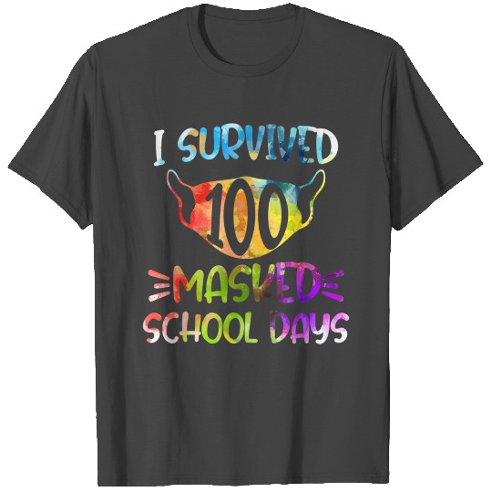 I Survived 100th Masked School Day Funny Quarantin T Shirts