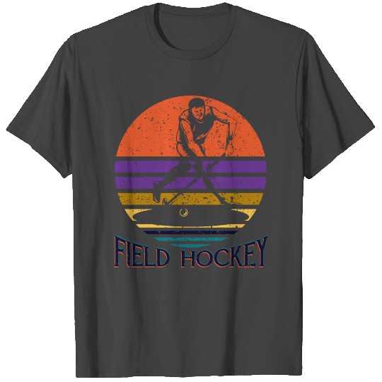 Retro Vintage field hockey gift field hockey playe T Shirts