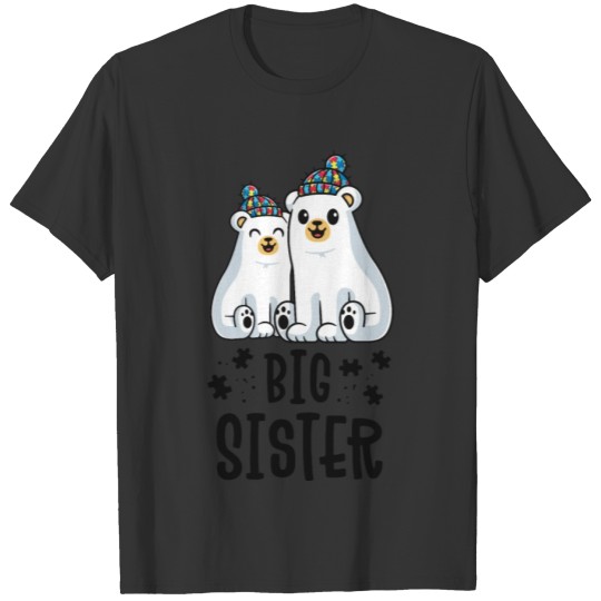 Big Sister Matching Family Autism Awareness Gifts T-shirt