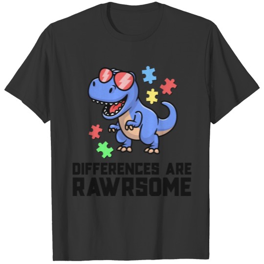 Autism Shirts For Boys Dinosaur TRex Awareness T-shirt