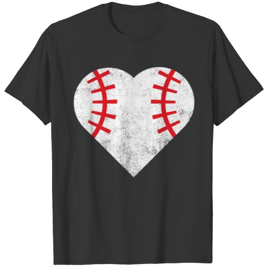 Graphic Baseball Love Heart Sports Lover Gift T-shirt