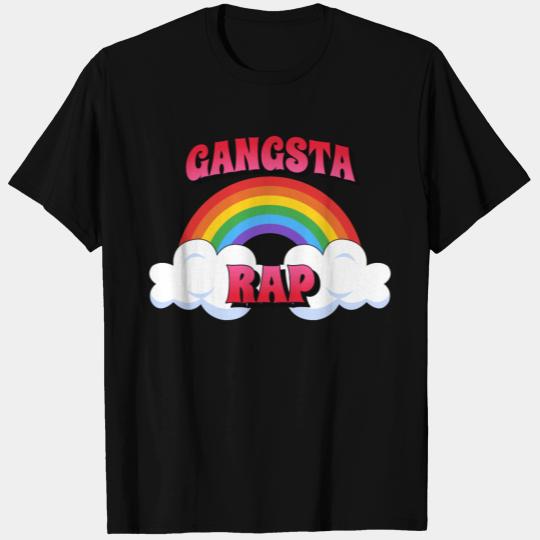 Gangsta Rap Rainbow Art Design for Gangster Rapper T Shirts