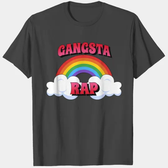 Gangsta Rap Rainbow Art Design for Gangster Rapper T Shirts