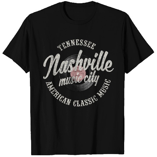 Nashville Music City Vinyl Vintage T Shirts