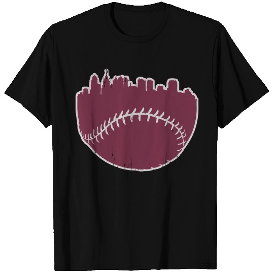 Vintage Philadelphia Cityscape Baseball Retro Gift T Shirts
