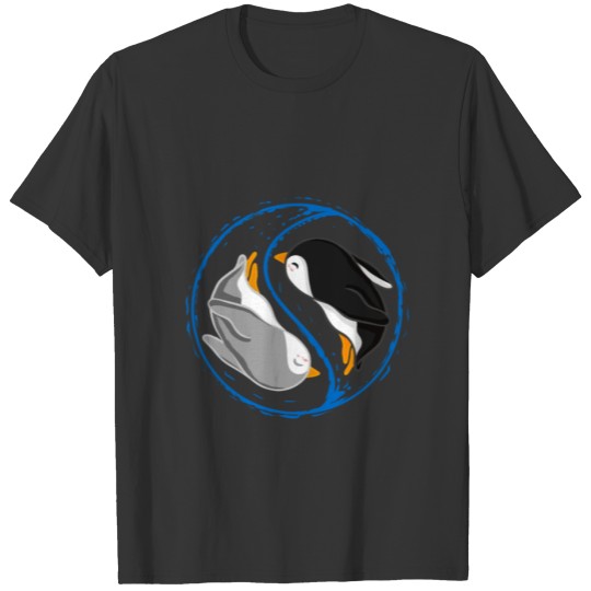Yin and Yang Penguins T Shirts