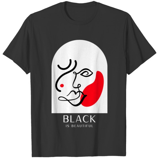Black is Beautiful. Abstract woman face. T Shirts