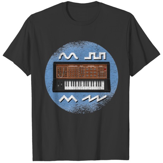 Analog Retro Synthesizer Synths Envelope Waveforms T-shirt