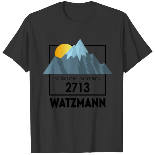 Watzmann skiing winter gift holiday saying T-shirt