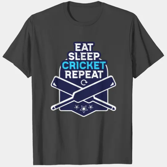Eat Sleep Cricket Repeat for a Cricket Bowler T Shirts