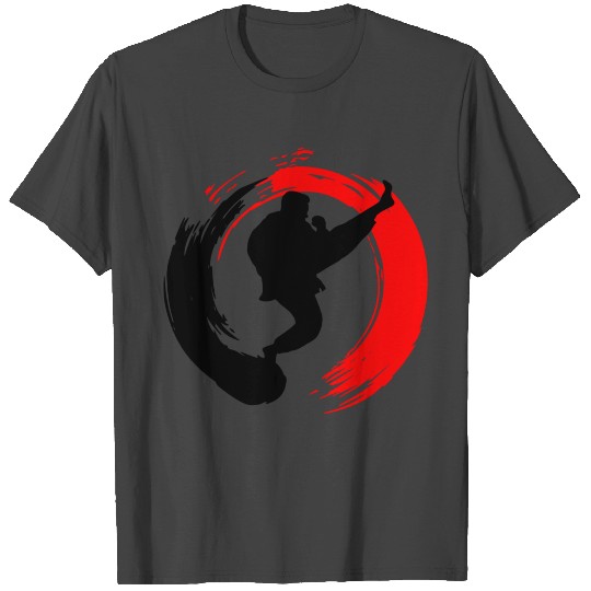 Karate kick in zen sign T Shirts