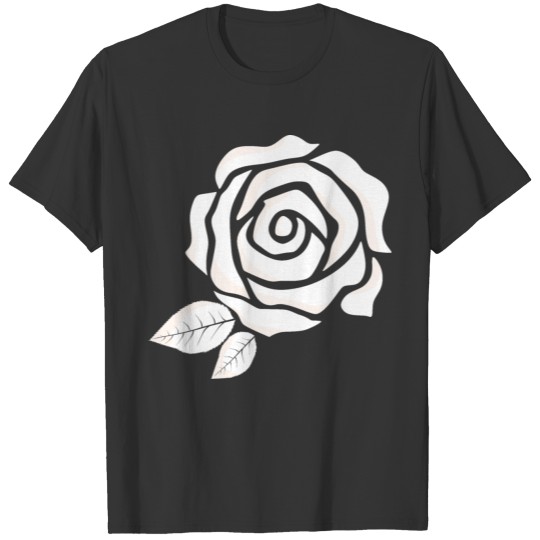 A big innocent white rose T Shirts