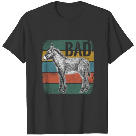 Vintage Bad Ass Donkey Cute Donkey Meme Funny Gift T Shirts