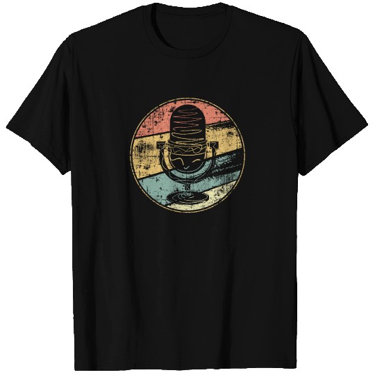 Podcast Microphone Vintage Singer Singing T Shirts