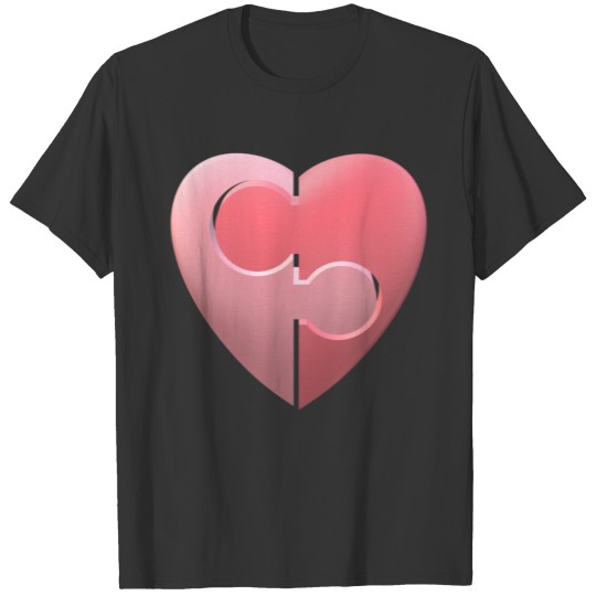 Puzzle Heart Customizable T-shirt