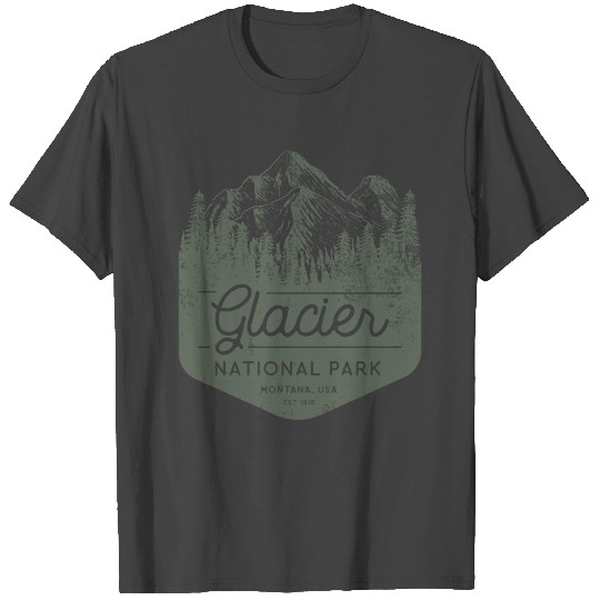 Glacier National Park Hiking Montana T Shirts