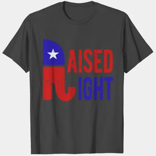 Raised Right Proud Republican Elephant Logo Usa T Shirts