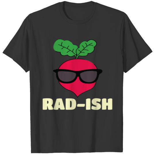 Rad-Ish Funny Cool Radish With Sunglass Food Pun T T-shirt