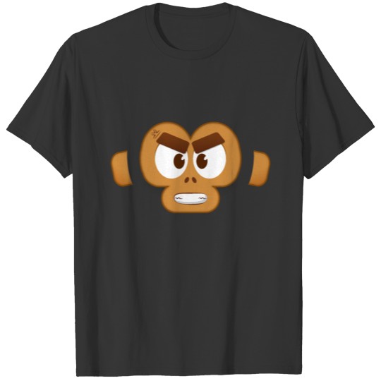 Monkey Face Angry Mad Cute Adorable Monkey Animal T Shirts