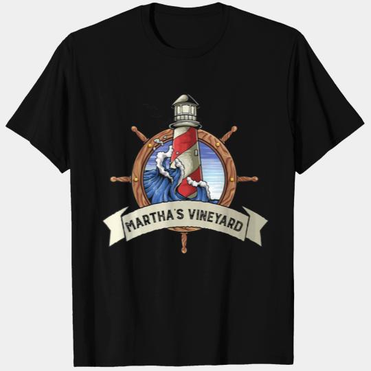 Martha'S Vineyard Nautical Lighthouse Cape Cod Gra T Shirts