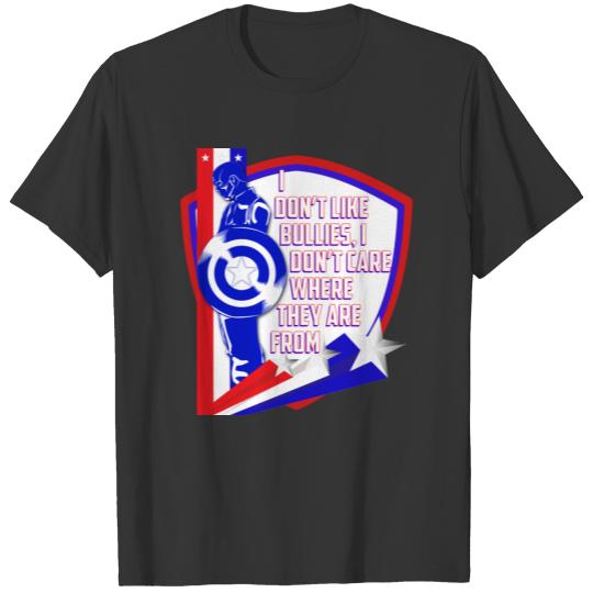 no for bullying - Captain America T Shirts