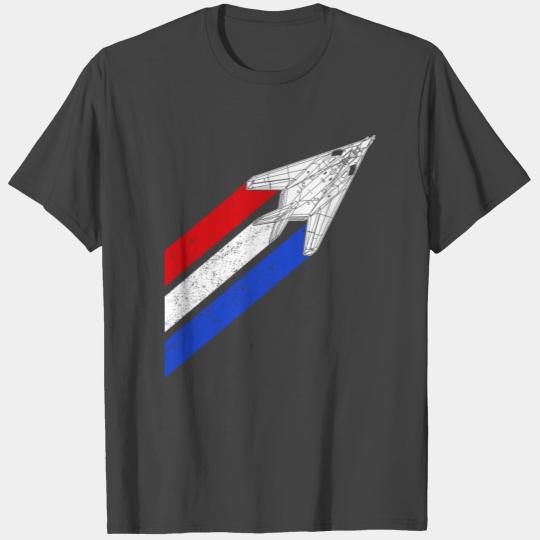 F-117 Nighthawk USA Contrails Red White Blue F117 T Shirts