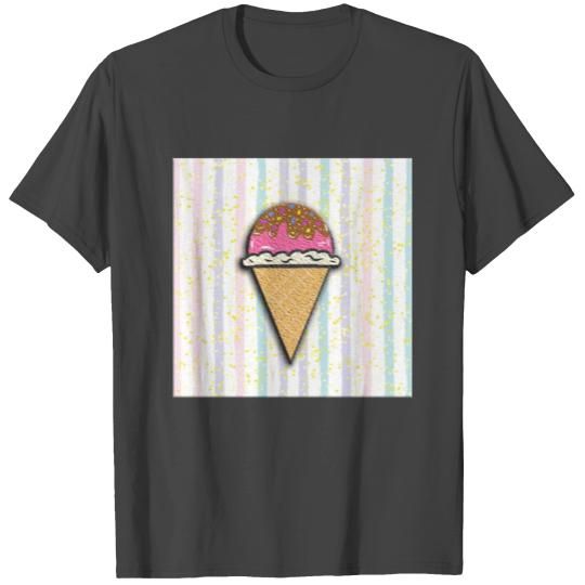 Ice cream delicious ice cream cone pink sweetness T Shirts