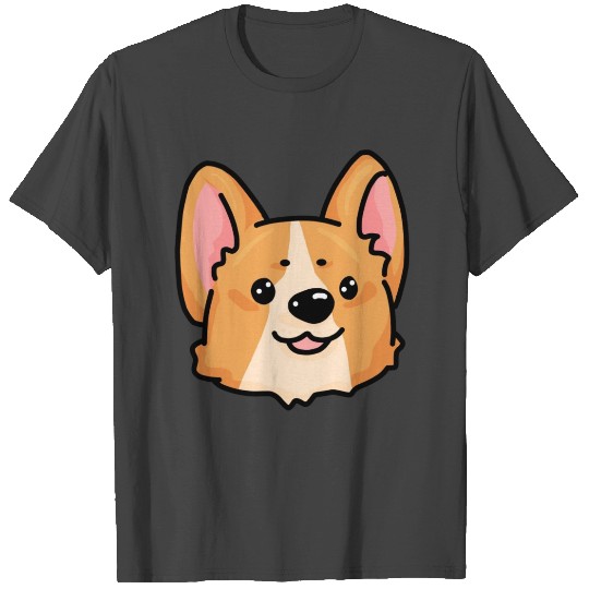 Corgi Dog Head T Shirts
