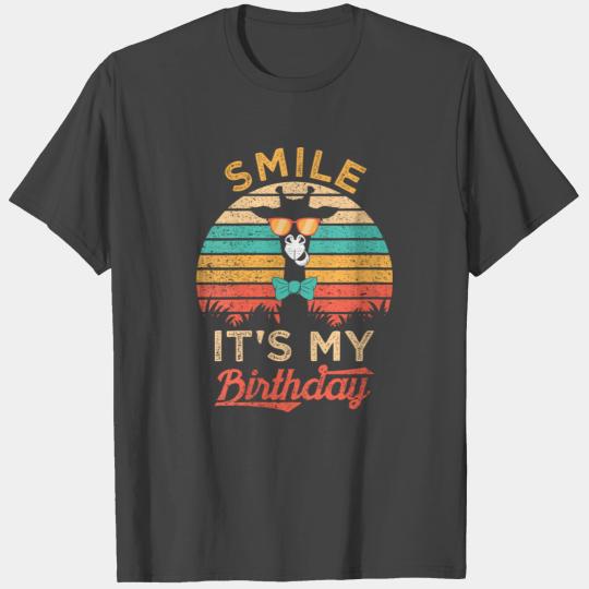 Smile It'S My Birthday Funny Giraffe Glasses And B T Shirts