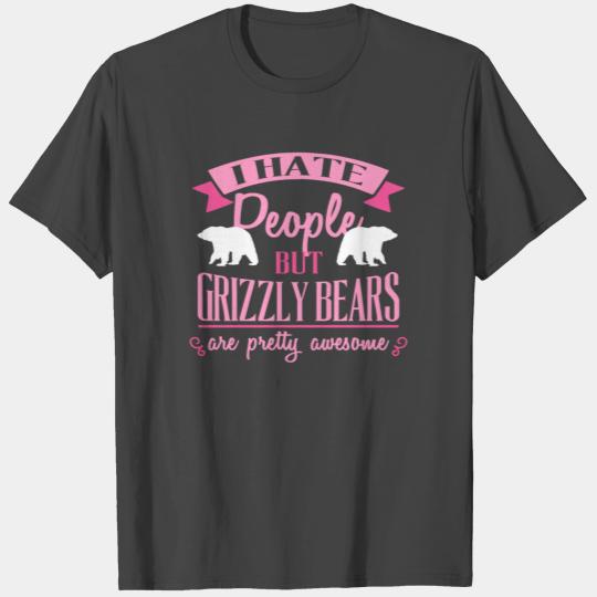 Funny Grizzly Bear T Shirts For Girls And Women Who L