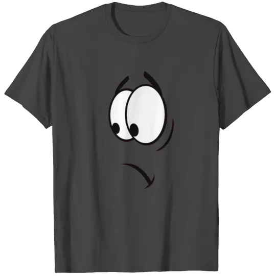 SAD SMILE WITH BIG EYES T Shirts