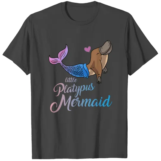 Cute Under The Sea Little Platypus Mermaid Gifts T Shirts
