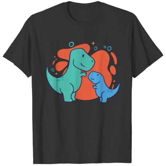 Cute dinosaur kids and babies design T Shirts
