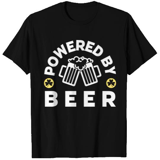 Powered By Beer - Funny St Patricks Day T Shirts