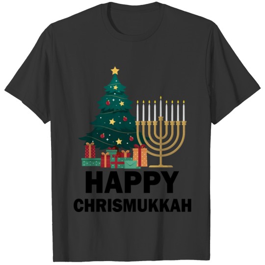 Happy chrismukkah Hanukkah Jewish gift saying T-shirt