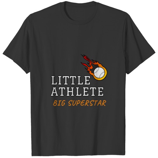 Little athlete big superstar baseball T-shirt