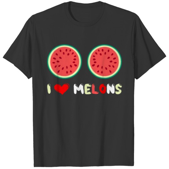 I Love Melons Fruit Heart Juice Seed Honeydew Top T Shirts