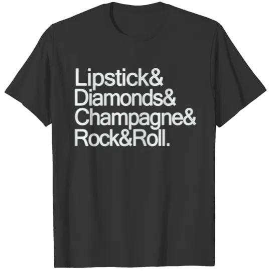 Womens Lipstick Diamonds Champagne Rock And Roll T T Shirts