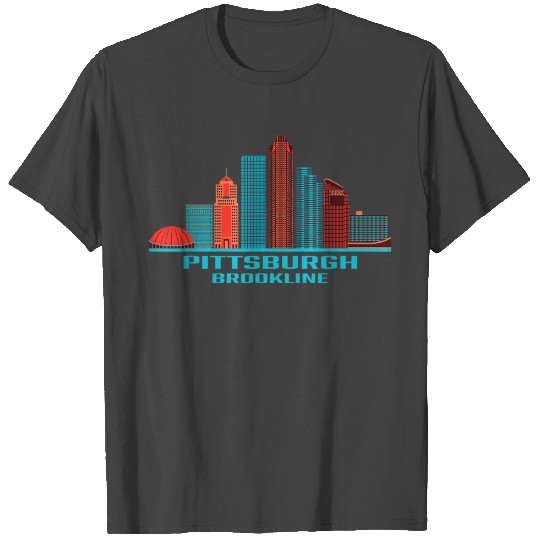 Pittsburgh Brookline Pennsylvania Skyline United S T Shirts