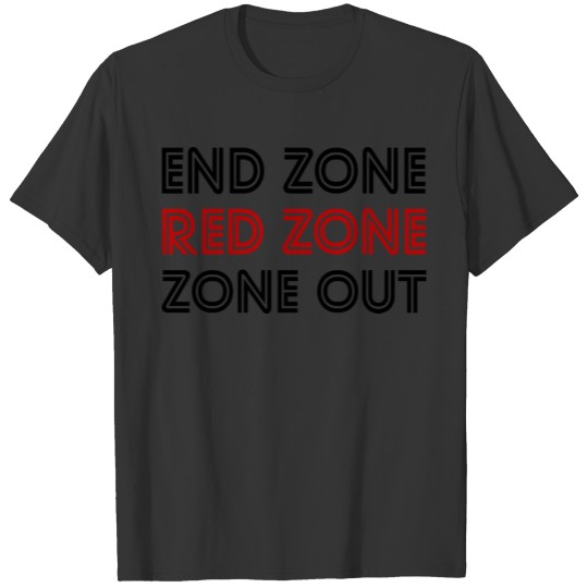 Football End Zone Red Zone Touchdown-Sports T Shirts