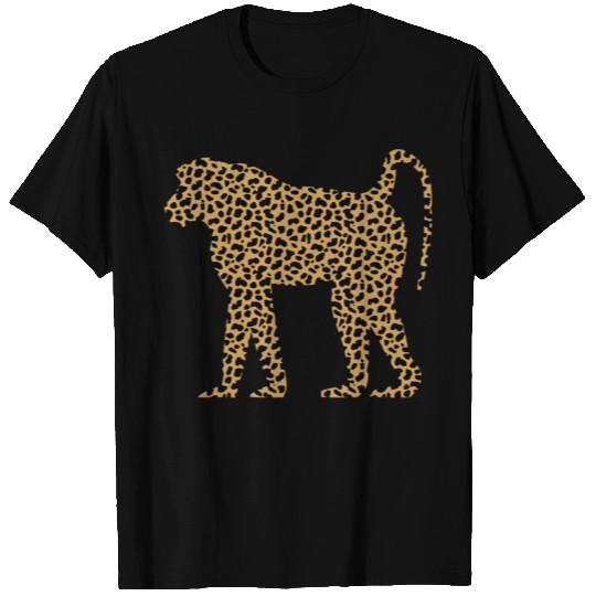 Mandrill Leopard Print Monkey Baboon Animal Lover T Shirts
