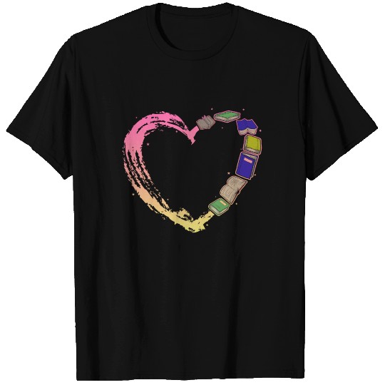 Books Heart Literature Reading T Shirts
