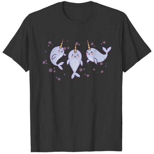 Cute Narwhal Gift Kids And Adults Ocean Life T Shirts