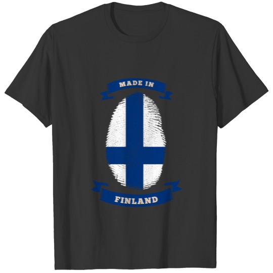 MADE IN FINLAND FINGERPRINT Birthday T-shirt