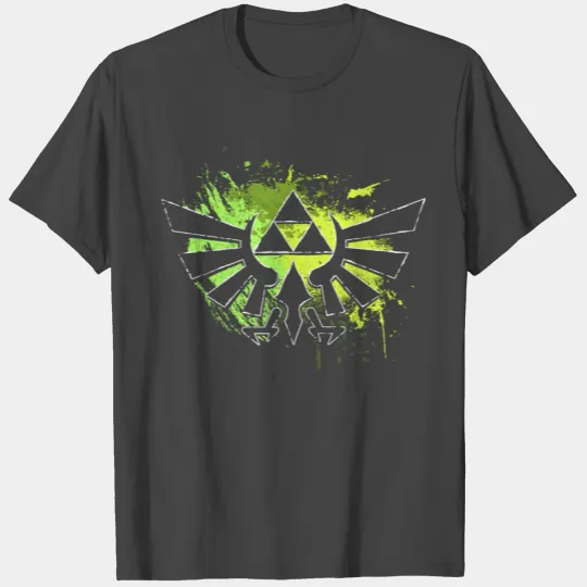 Legend Of Zelda Triforce Logo Paint Splatter T Shirts
