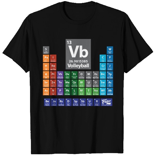 Periodic Table Of Volleyball Gift T Shirts