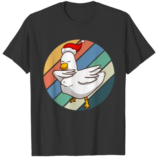 Christmas Beautiful Dabbing Chicken Vintage Men Wo T-shirt