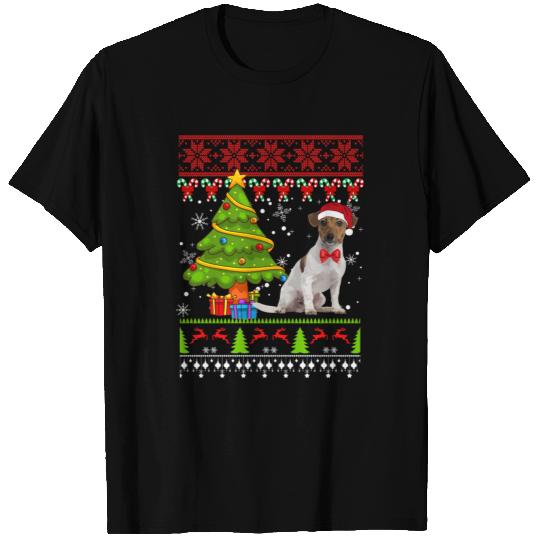 Jack Russell Terrier Dog Christmas Reindeer Tree X T Shirts