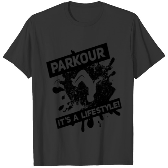 parkour running jump obstacle lifestyle sport T-shirt
