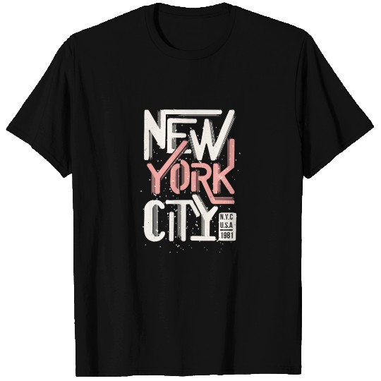 New York City Vintage Typography T Shirts